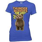 Ted Thunder Buddies For Life! Juniors Blue T-Shirt
